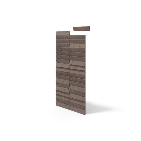 Płyta betonowa na ścianę 3D PB69 5x22,6x2, czekoladowy CL02, beton architektoniczny