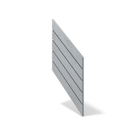 Płyta betonowa na ścianę 3D PB43 1210x500x25, szary S96, beton architektoniczny