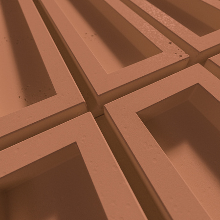 Płyta betonowa na ścianę 3D PB51 800x410x20, terakota CL01, beton architektoniczny