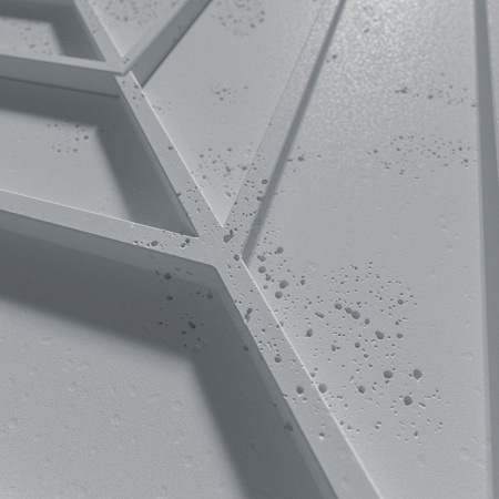 Płyta betonowa na ścianę 3D PB45 1188x600x25, szary S96, beton architektoniczny