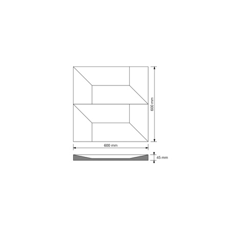 Płyta betonowa na ścianę 3D PB26A 600x600x45, brudny róż CL07; wzór A, beton architektoniczny