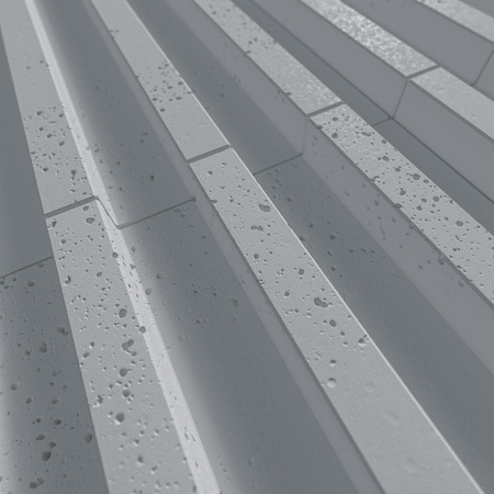 Płyta betonowa na ścianę 3D PB39 1350x490x30, szary S96, beton architektoniczny