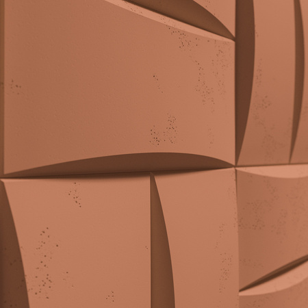 Płyta betonowa na ścianę 3D PB20 600x600x40, terakota CL01, beton architektoniczny