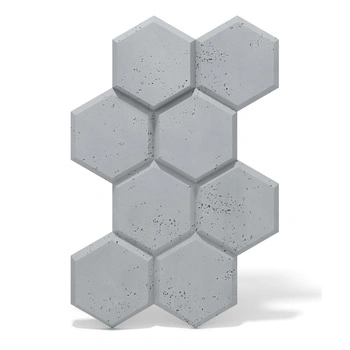 Płyta betonowa na ścianę 3D PB01 975x650x35, szary S96, beton architektoniczny