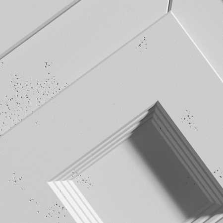 Płyta betonowa na ścianę 3D PB21 1050x600x45, jasnoszary S50, beton architektoniczny
