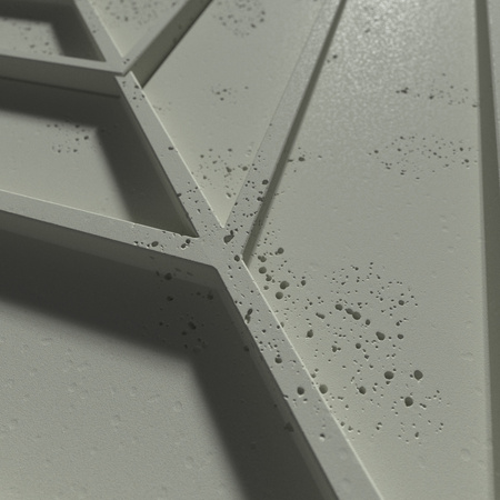 Płyta betonowa na ścianę 3D PB45 1188x600x25, zgaszona zieleń CL09, beton architektoniczny