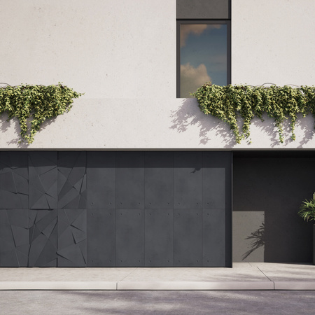 Płyta betonowa na ścianę 3D PB05A 1200x600x48, czarny B15, wzór A, beton architektoniczny