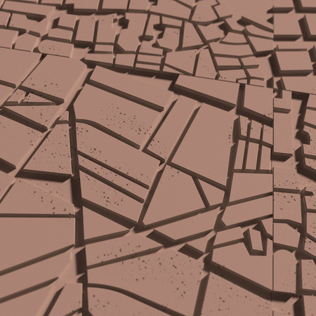 Płyta betonowa na ścianę 3D PB71D 600x600x22, brudny róż CL07; wzór D, beton architektoniczny