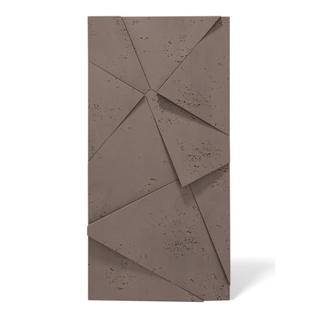 Płyta betonowa na ścianę 3D PB05C 1200x600x48, czekoladowy CL02, wzór C, beton architektoniczny