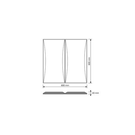 Płyta betonowa na ścianę 3D PB20 600x600x40, czekoladowy CL02, beton architektoniczny