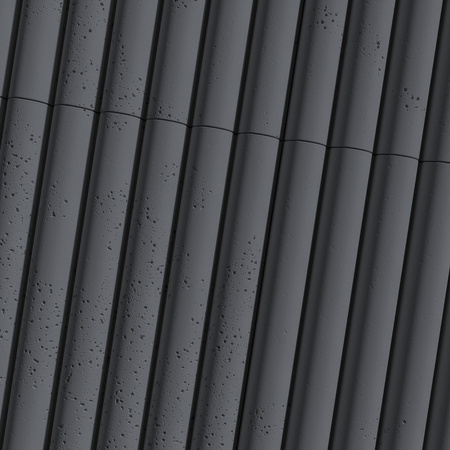 Płyta betonowa na ścianę 3D PB57 1350x460x30, czarny B15, beton architektoniczny