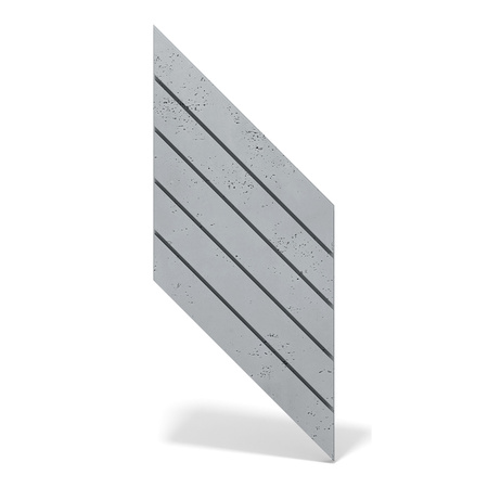 Płyta betonowa na ścianę 3D PB43 1210x500x25, szary S96, beton architektoniczny