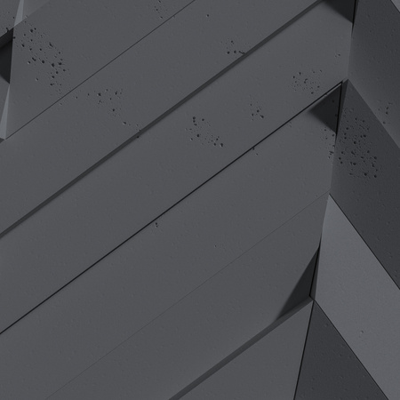 Płyta betonowa na ścianę 3D PB70A 1200x600x35, czarny B15, wzór A, beton architektoniczny