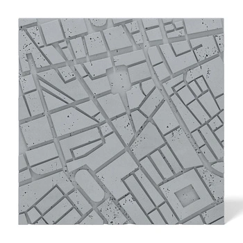 Płyta betonowa na ścianę 3D PB71F 600x600x22, szary S96; wzór F, beton architektoniczny