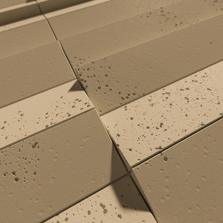 Płyta betonowa na ścianę 3D PB69 5x22,6x2, miodowy CL03, beton architektoniczny
