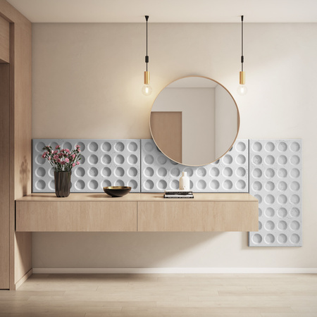 Płyta betonowa na ścianę 3D PB28 1200x600x30, jasnoszary S50, beton architektoniczny