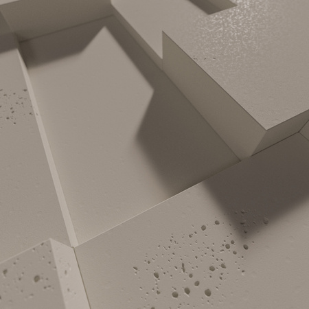 Płyta betonowa na ścianę 3D PB11 1200x600x40, szarobeżowy CL05; wzór A, beton architektoniczny