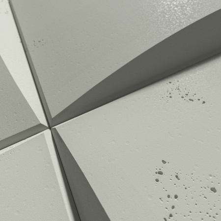 Płyta betonowa na ścianę 3D PB20 600x600x40, pistacjowy CL08, beton architektoniczny