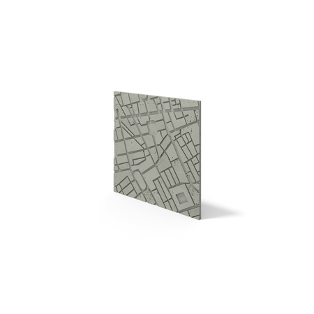 Płyta betonowa na ścianę 3D PB71F 600x600x22, zgaszona zieleń CL09; wzór F, beton architektoniczny