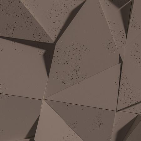 Płyta betonowa na ścianę 3D PB06 600x600x42, czekoladowy CL02, beton architektoniczny