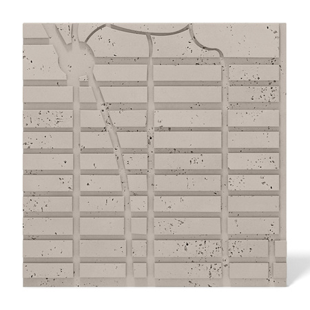 Płyta betonowa na ścianę 3D PB71D 600x600x22, kaszmirowy CL04, wzór D, beton architektoniczny