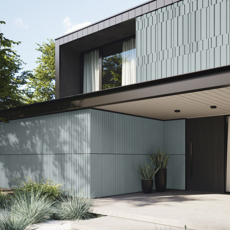 Płyta betonowa na ścianę 3D PB13 1200x600x40, jasny błękit CL06, beton architektoniczny