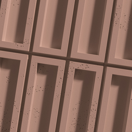 Płyta betonowa na ścianę 3D PB51 800x410x20, brudny róż CL07, beton architektoniczny