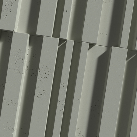 Płyta betonowa na ścianę 3D PB42 1350x600x30, zgaszona zieleń CL09, beton architektoniczny