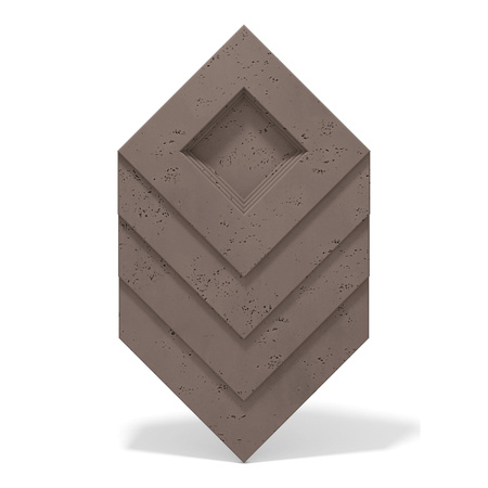 Płyta betonowa na ścianę 3D PB21 1050x600x45, czekoladowy CL02, beton architektoniczny