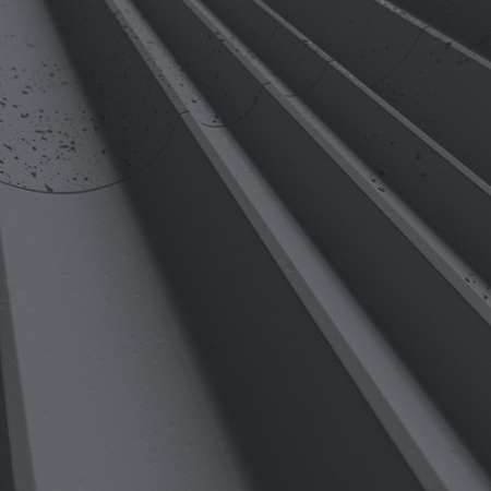 Płyta betonowa na ścianę 3D PB56 1350x430x35, czarny B15, beton architektoniczny