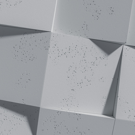 Płyta betonowa na ścianę 3D PB15 600x600x40, szary S96, beton architektoniczny