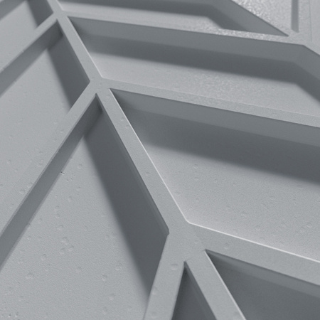 Płyta betonowa na ścianę 3D PB47 939x600x25, szary S96, beton architektoniczny