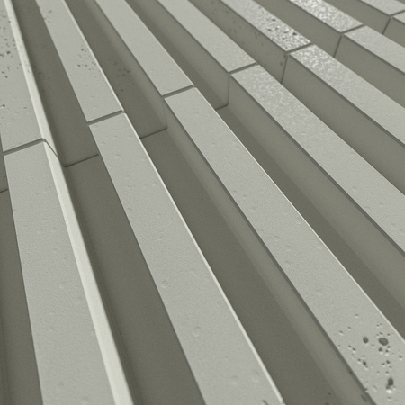 Płyta betonowa na ścianę 3D PB38 1350x480x30, pistacjowy CL08, beton architektoniczny