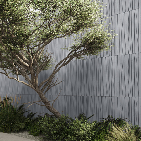 Płyta betonowa na ścianę 3D PB03 1000x500x32, antracytowy B08, beton architektoniczny