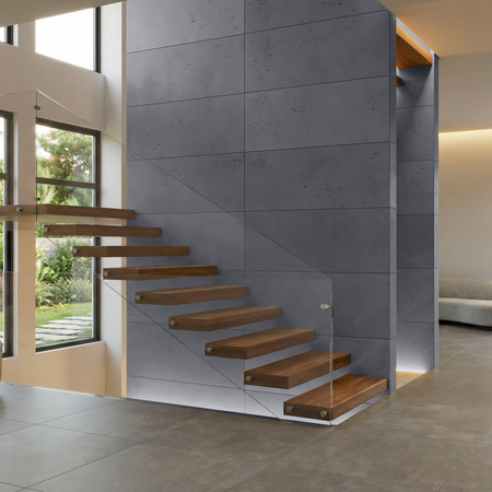 Płyta betonowa na ścianę 2D PA13 1500x600x20, czarny B15, beton architektoniczny