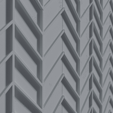 Płyta betonowa na ścianę 3D PB47 939x600x25, antracytowy B08, beton architektoniczny