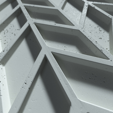 Płyta betonowa na ścianę 3D PB49 935x600x25, jasny błękit CL06, beton architektoniczny