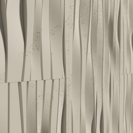 Płyta betonowa na ścianę 3D PB03 1000x500x32, kość słoniowa KS, beton architektoniczny