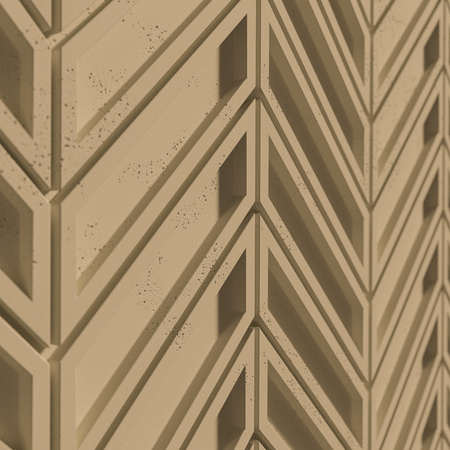 Płyta betonowa na ścianę 3D PB50 1156x600x20, miodowy CL03, beton architektoniczny