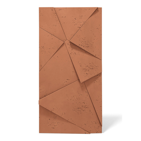 Płyta betonowa na ścianę 3D PB05C 1200x600x48, terakota CL01, wzór C, beton architektoniczny