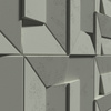 Płyta betonowa na ścianę 3D PB26A 600x600x45, zgaszona zieleń CL09; wzór A, beton architektoniczny