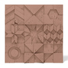 Płyta betonowa na ścianę 3D PB12 600x600x40, brudny róż CL07, beton architektoniczny