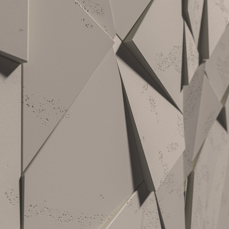 Płyta betonowa na ścianę 3D PB05B 1200x600x48, kaszmirowy CL04, wzór B, beton architektoniczny