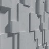 Płyta betonowa na ścianę 3D PB11A 1200x600x40, szary S96, wzór A, beton architektoniczny