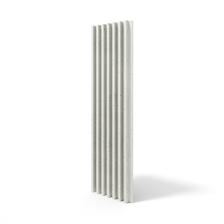 Płyta betonowa na ścianę 3D PB41 1350x380x44, zgaszona biel B0, beton architektoniczny