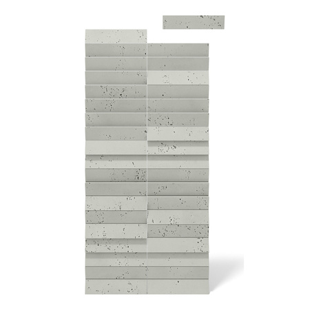 Płyta betonowa na ścianę 3D PB69 5x22,6x2, pistacjowy CL08, beton architektoniczny