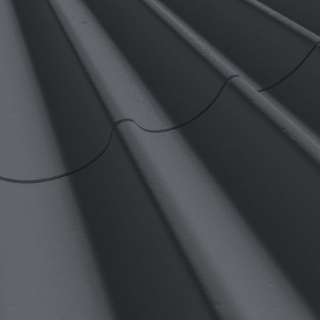 Płyta betonowa na ścianę 3D PB60 1350x520x35, czarny B15, beton architektoniczny
