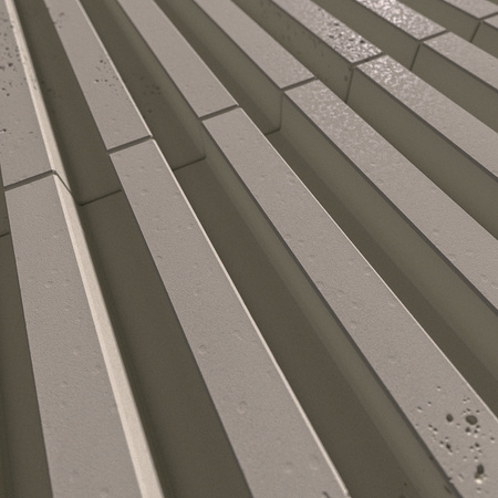 Płyta betonowa na ścianę 3D PB38 1350x480x30, kaszmirowy CL04, beton architektoniczny
