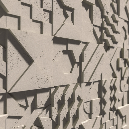 Płyta betonowa na ścianę 3D PB12 600x600x40, kaszmirowy CL04, beton architektoniczny