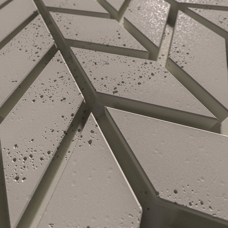 Płyta betonowa na ścianę 3D PB48 935x600x25, kaszmirowy CL04, beton architektoniczny